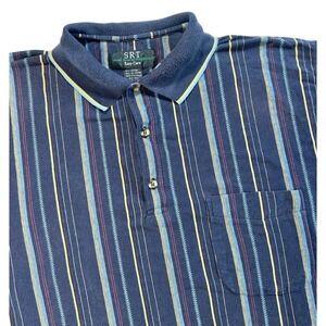 Vintage Special‎ Reserve Traditionals Men's 2XL Tall Navy Striped Polo Shirt